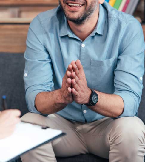 Man Engaged in Therapy